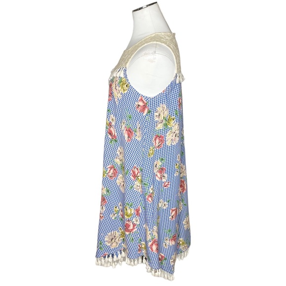 Uncle Frank Floral Houndstooth Swing Dress - Picture 6 of 10